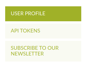 Access API Tokens section.