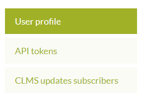 Access API Tokens section.